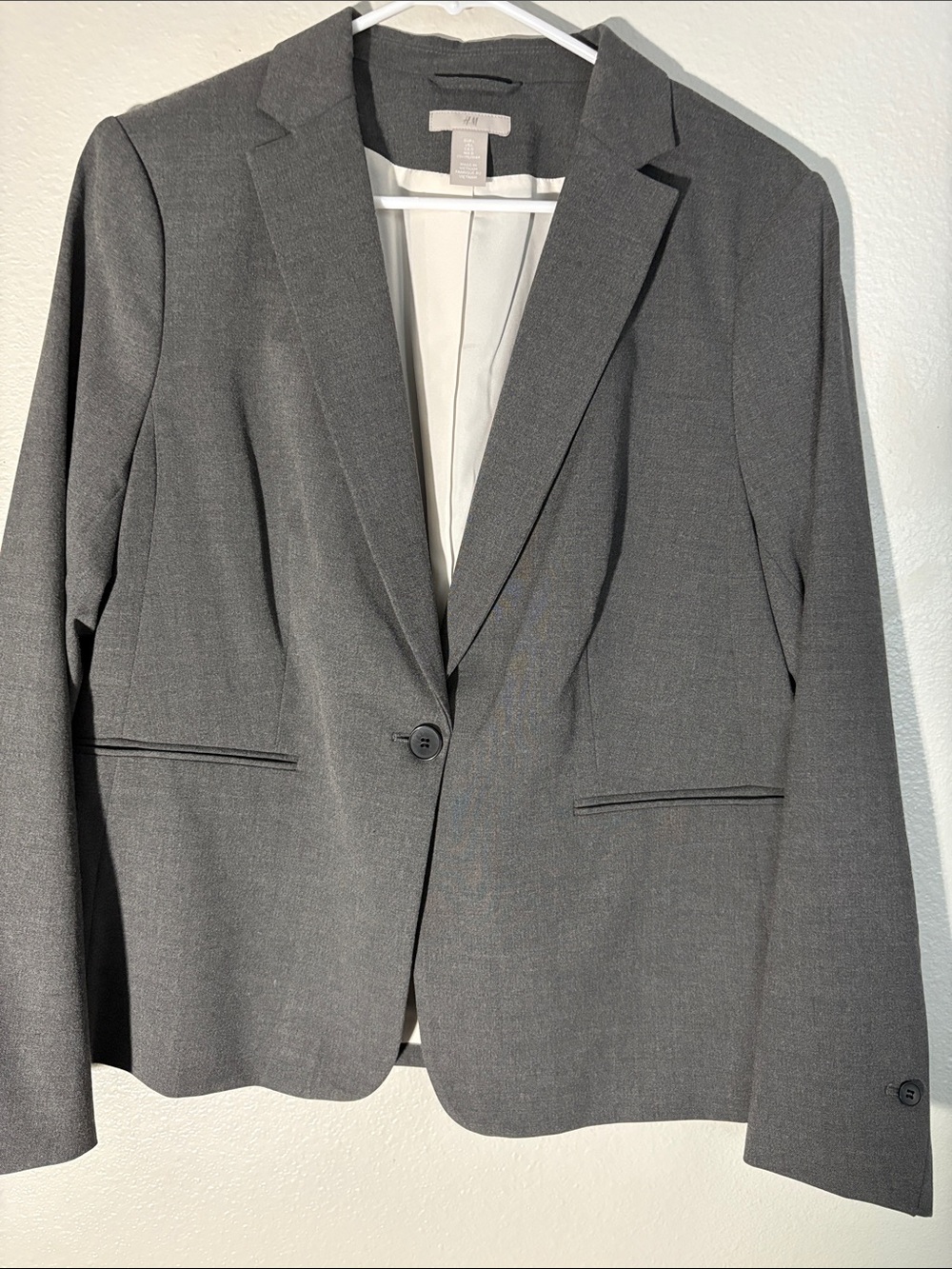 H&M Grey One Button Blazer